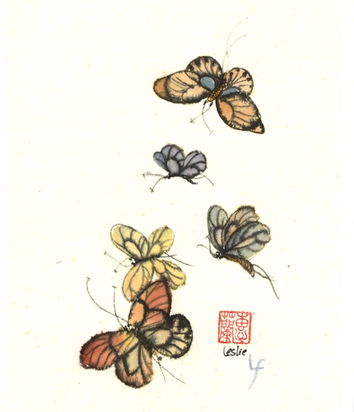 Picture of Butterflies Water Color Painting